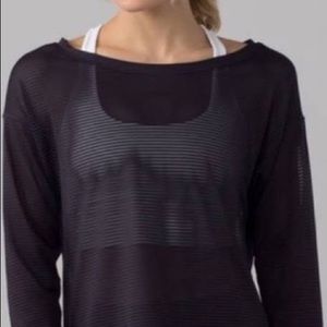 Black see through lululemon top